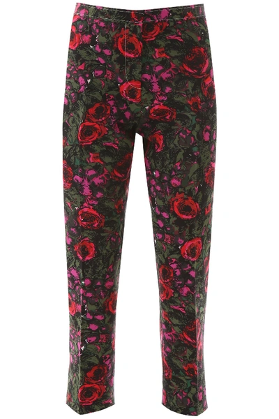 Shop Marni Amarcord Print Trousers In Stralight Pink