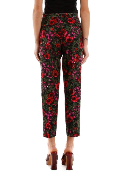 Shop Marni Amarcord Print Trousers In Stralight Pink