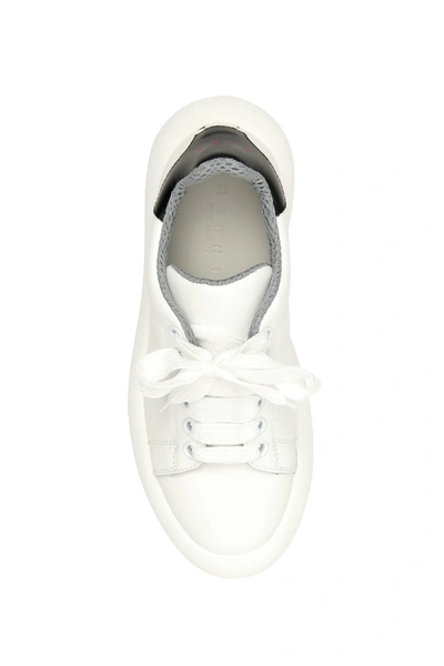 Shop Marni Banana Sneakers In White Black