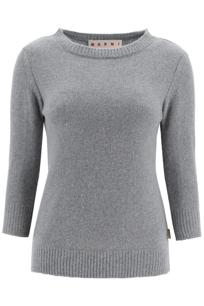 Shop Marni Cashmere Sweater In Inox