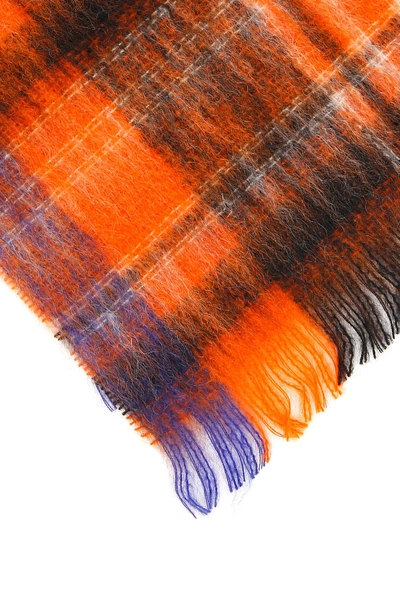 Shop Marni Check Scarf In Carrot
