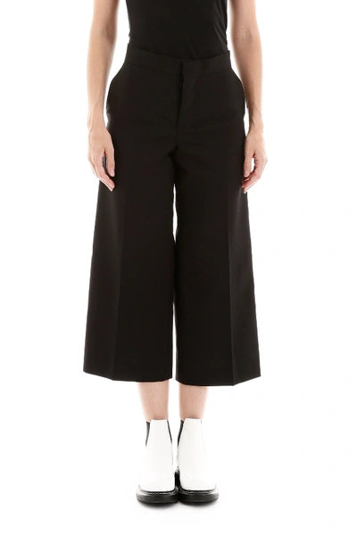 Shop Marni Cropped Trousers In Black