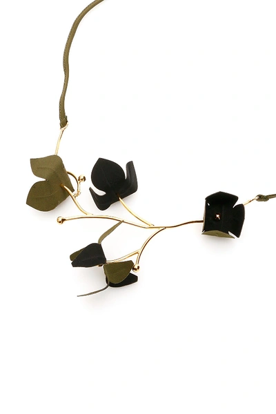Shop Marni Flora Necklace In Black