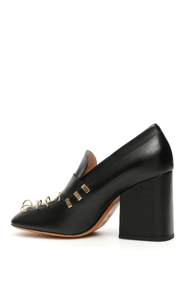 Shop Marni Piercing Loafers In Black