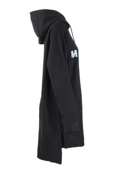 Shop Marni Print Cotton Over-sized Sweatshirt In Blue/black