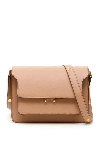 Shop Marni Trunk Bag In Brown Sugar