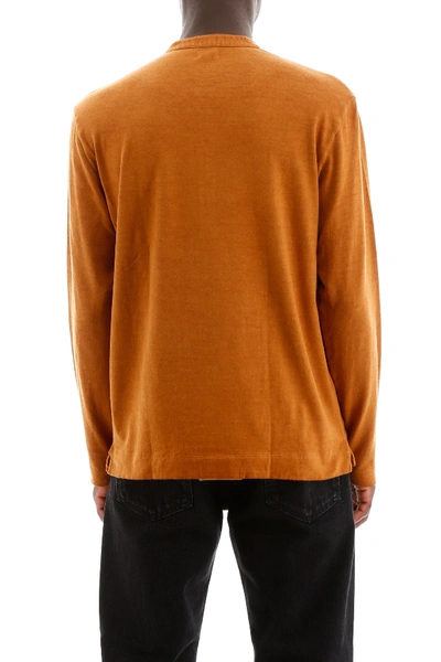 Shop Massimo Alba Henley Shirt In Rust