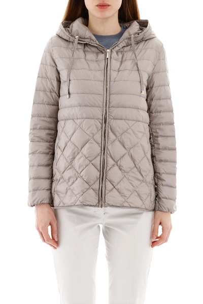 Shop Max Mara The Cube Etresi Quilted Jacket In Grigio Chiaro