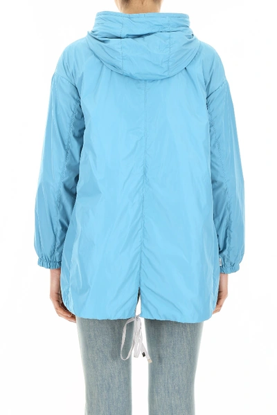 Shop Max Mara The Cube Reversible Esporty Parka In Intense Light Blue