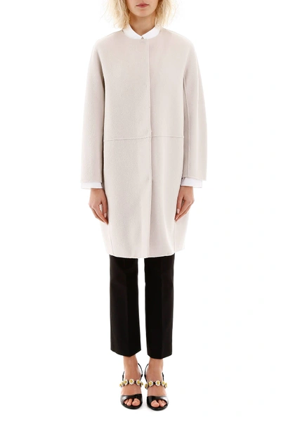 Shop Max Mara The Cube Travelo Coat In New Spring White