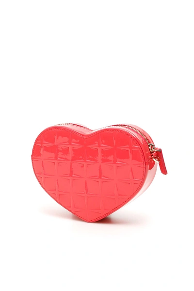 Shop Mcm Patricia Diamond Heart Bag In Teaberry