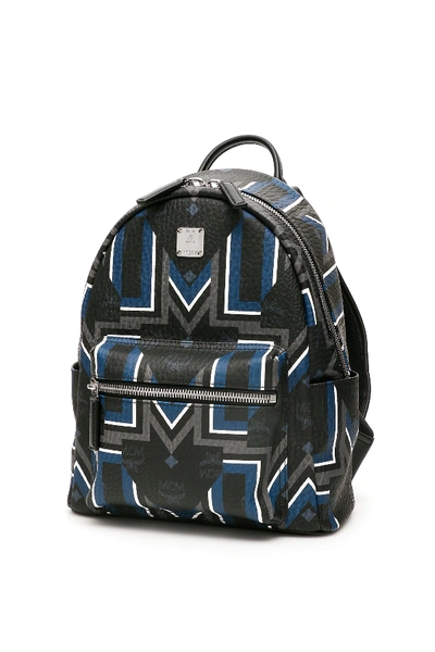 Shop Mcm Stark Visetos Monogram Backpack In Black