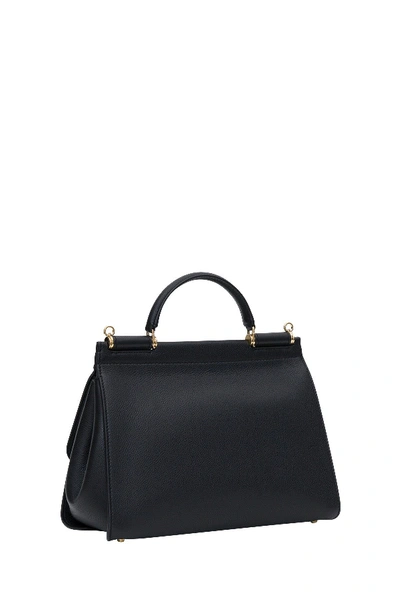 Shop Dolce & Gabbana Medium Sicily Soft Bag In Black