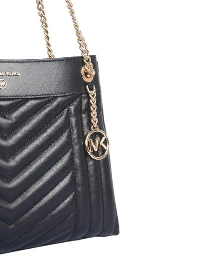 Shop Michael Michael Kors Medium Susan Bag In Black