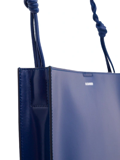 Shop Jil Sander Medium Tangle Shoulder Bag In Blu