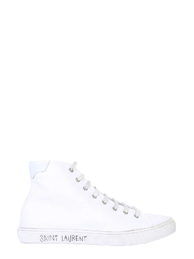 Shop Saint Laurent Medium “malibu” Sneakers In White