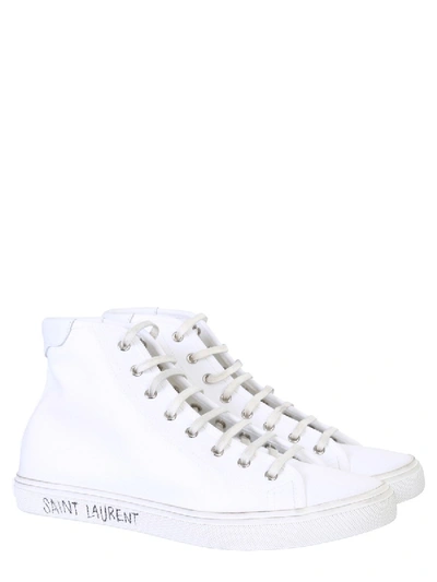 Shop Saint Laurent Medium “malibu” Sneakers In White