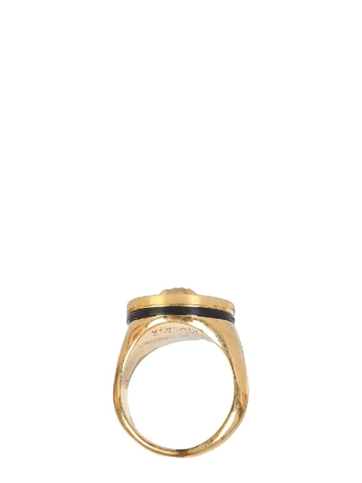 Shop Versace Medusa Ring In Black