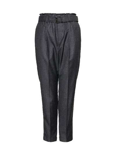 Shop Brunello Cucinelli Melange Trousers In Grey