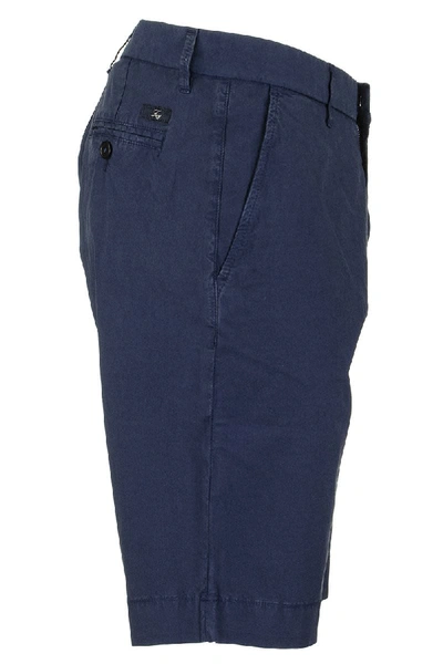 Shop Fay Men's Short Pants With Welt Pockets In Bluette