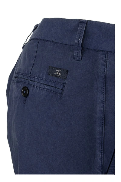 Shop Fay Men's Short Pants With Welt Pockets In Bluette