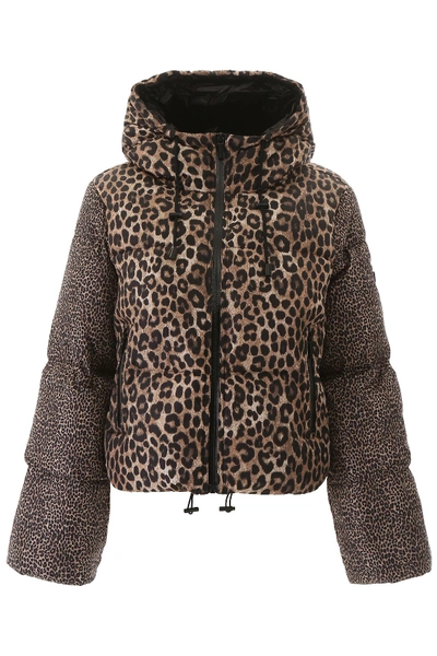 Shop Michael Michael Kors Animalier Puffer Jacket In Dark Camel