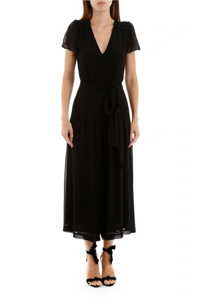 Shop Michael Michael Kors Georgette Jumpsuit In Black