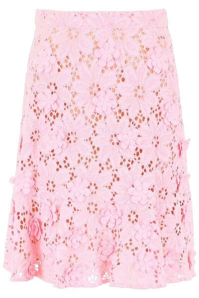 Shop Michael Michael Kors Lace Skirt In Carnation