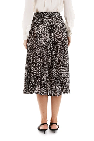 Shop Michael Michael Kors Safari Midi Skirt In Gunmetal