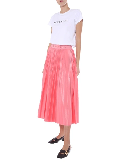 Shop Givenchy Midi Skirt In Pink