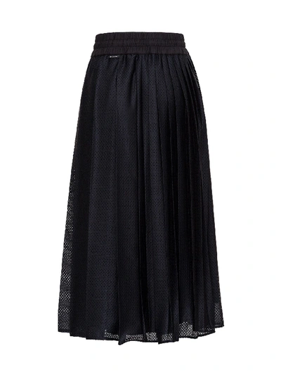 Shop Moncler Midi Skirt In Black