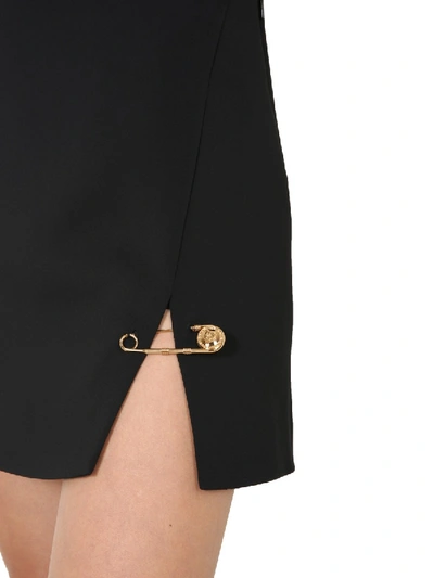 Shop Versace Mini Skirt With Detail In Black