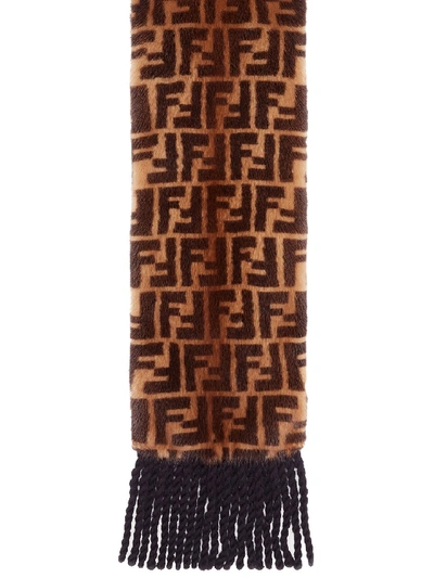 Shop Fendi Mink Fur Scarf In Brown