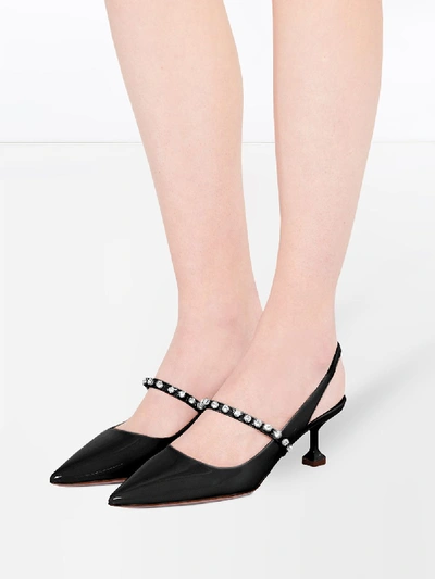 Shop Miu Miu With Heel In Nero