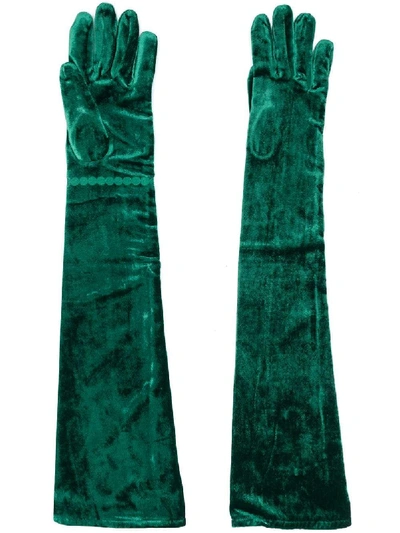 Shop Mm6 Maison Margiela Gloves In Verde