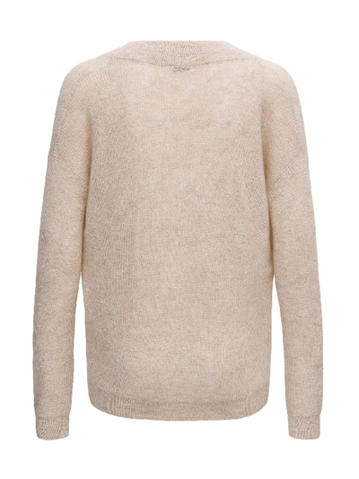 Shop Brunello Cucinelli Mohair And Lurex Sweater In Beige