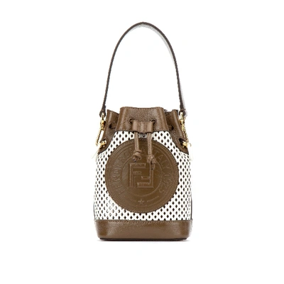 Shop Fendi Mon Tresor Bag In Beige, Nero