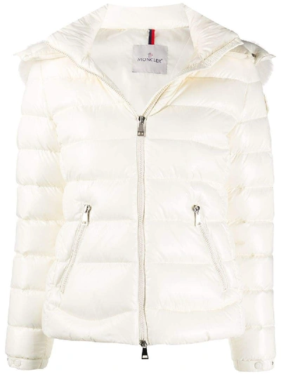 Shop Moncler Coats In Bianco
