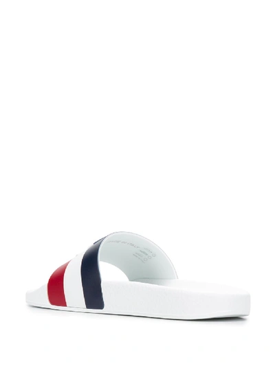 Shop Moncler Sandals In Bianco