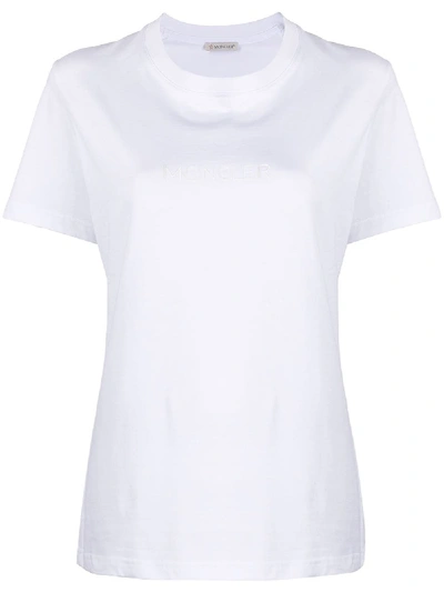 Shop Moncler T-shirts And Polos In Bianco