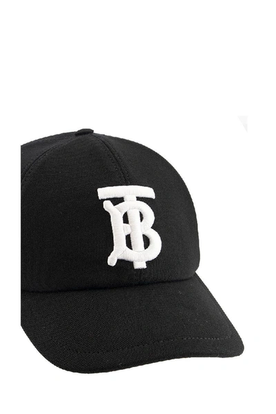Shop Burberry Monogram Motif Cotton Jersey Baseball Cap Black