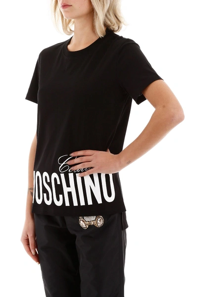 Shop Moschino Couture T-shirt In Fantasia Nero