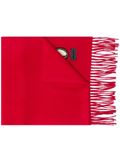Shop Moschino Scarfs In Rosso