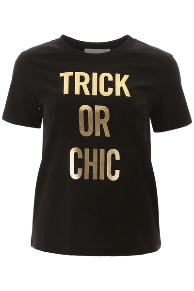 Shop Moschino Trick Or Chic T-shirt In Fantasia Nero