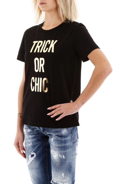 Shop Moschino Trick Or Chic T-shirt In Fantasia Nero