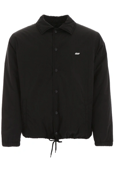 Msgm Black Oversize Jacket In Nero