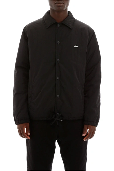 Msgm Black Oversize Jacket In Nero
