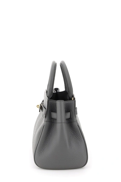 Shop Mulberry Belted Bayswater Small Bag In Charcoal