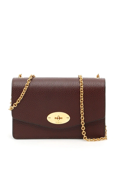 Shop Mulberry Grain Leather Small Darley Bag In Oxblood
