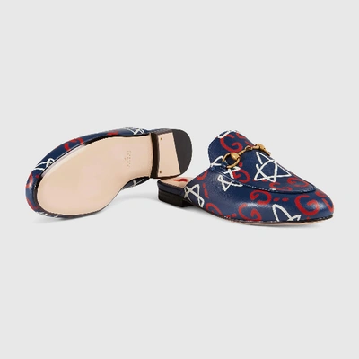 Shop Gucci Multicolor Ghost Princetown Slippers In Bianco